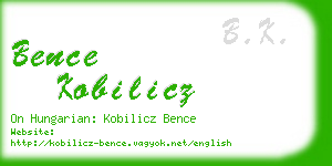 bence kobilicz business card